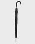 Black umbrella on a light gray background