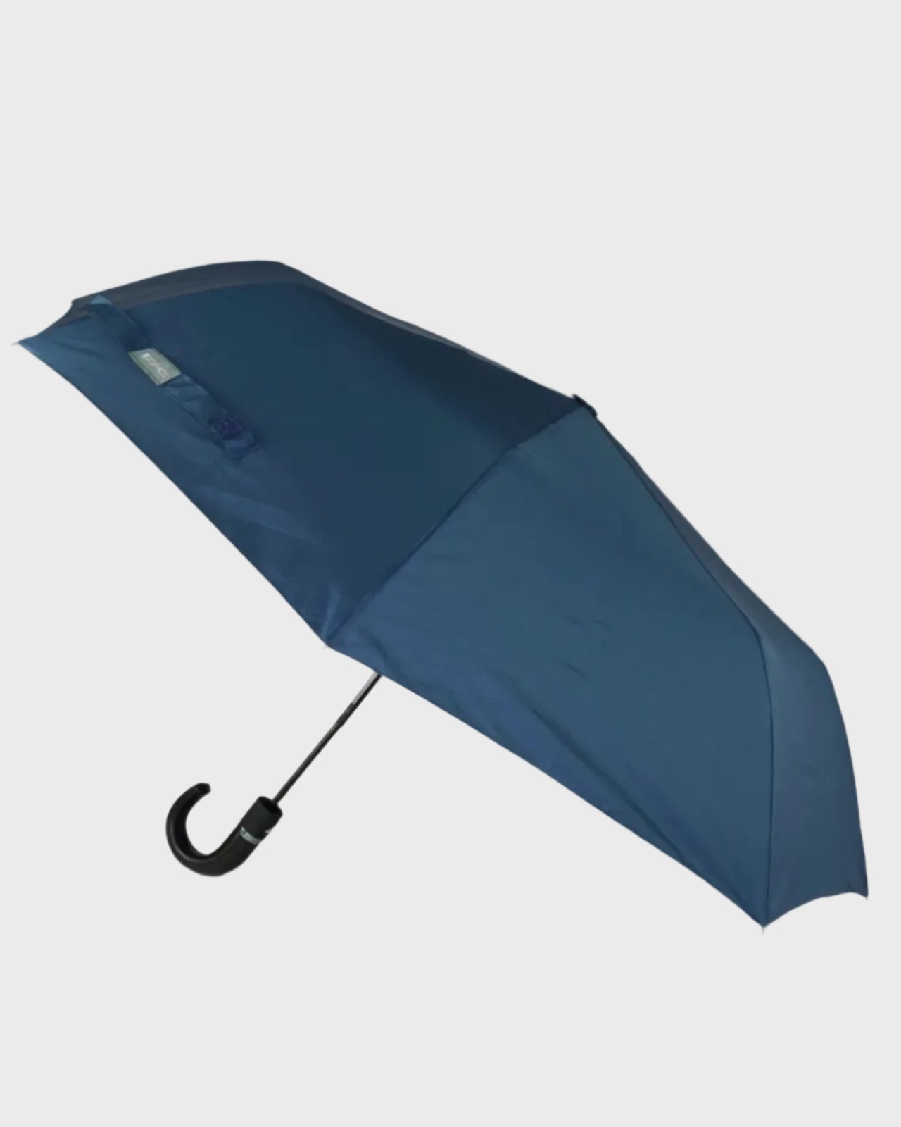 Blue umbrella on a light gray background