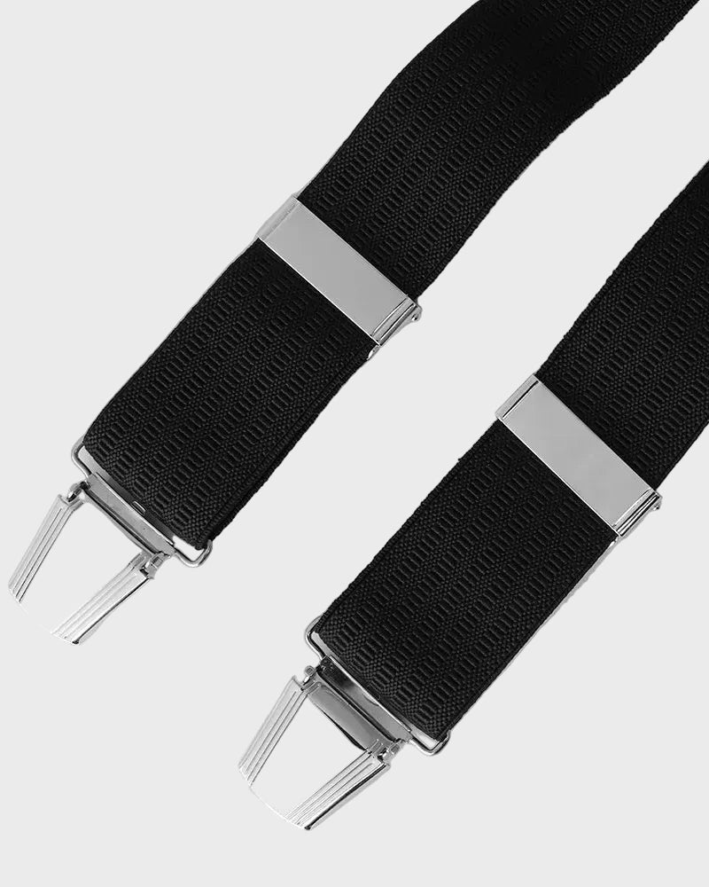 black braces on a light gray background