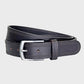 Brown leather belt on a light gray background