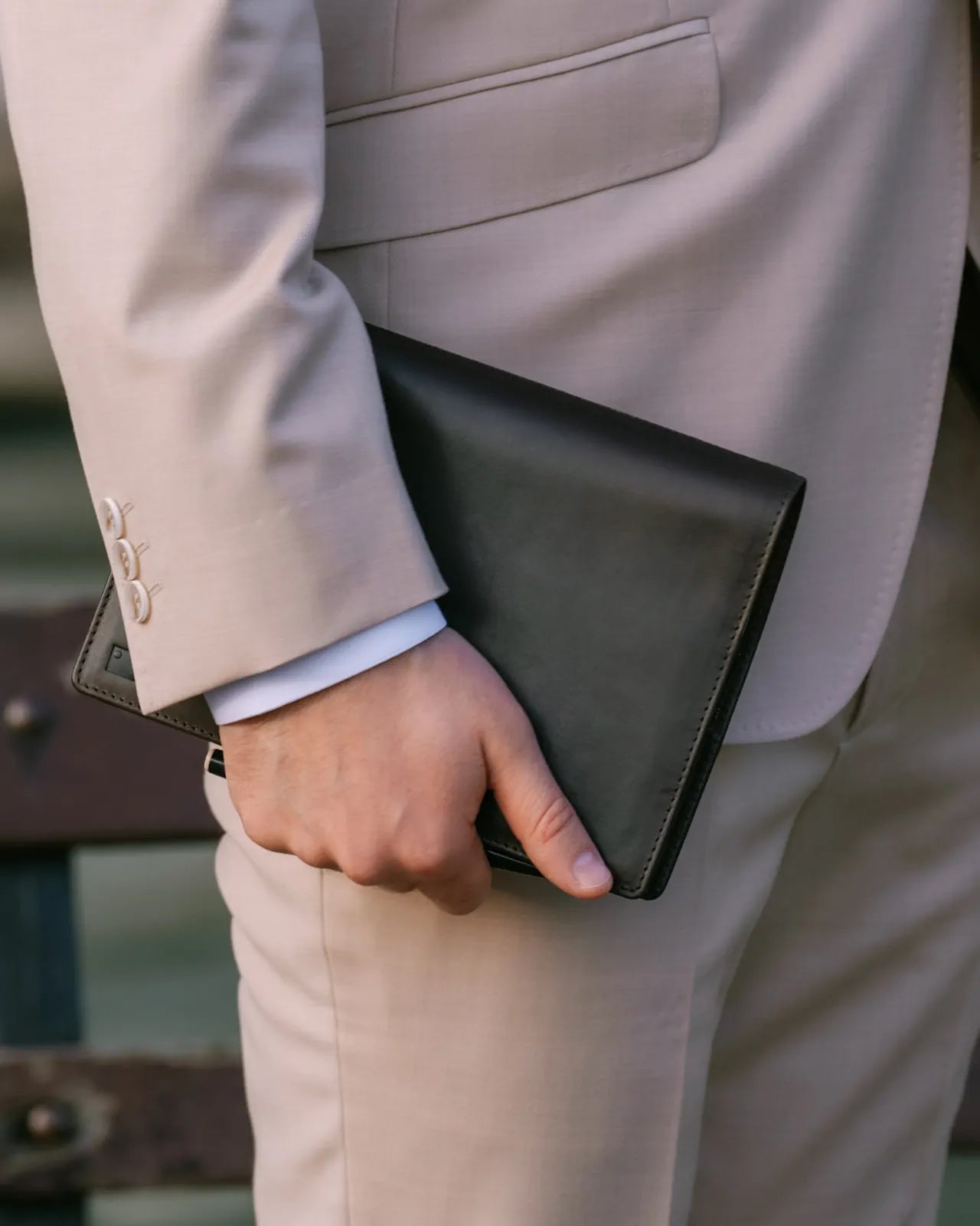 Colour Block Leather Notebook