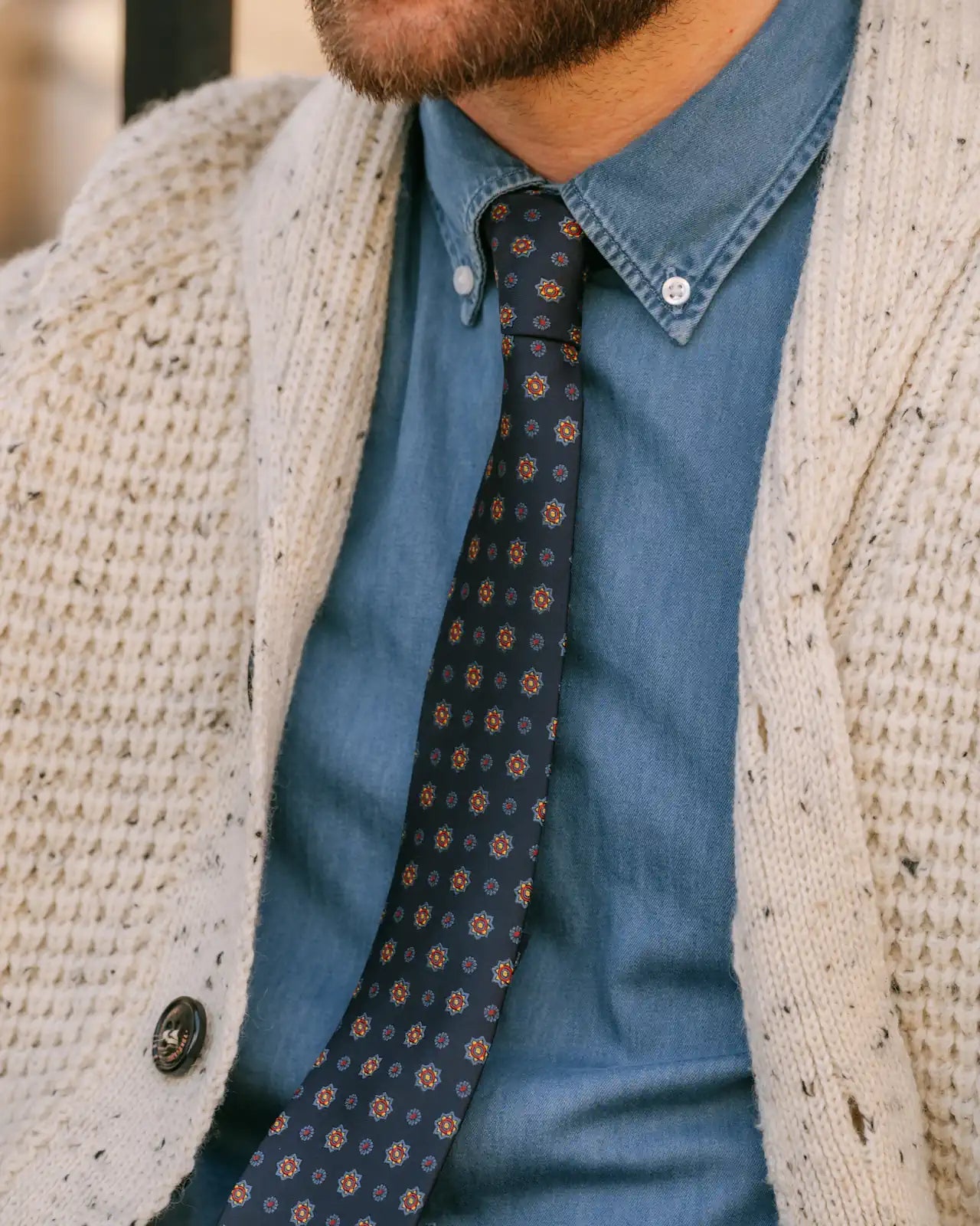 Foulard Embroidered Tie