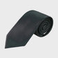 Rolled up black Sophos tie on a white background
