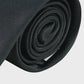 Rolled up Black Sophos tie on a white background