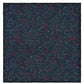 Navy blue fabric with red and green pattern