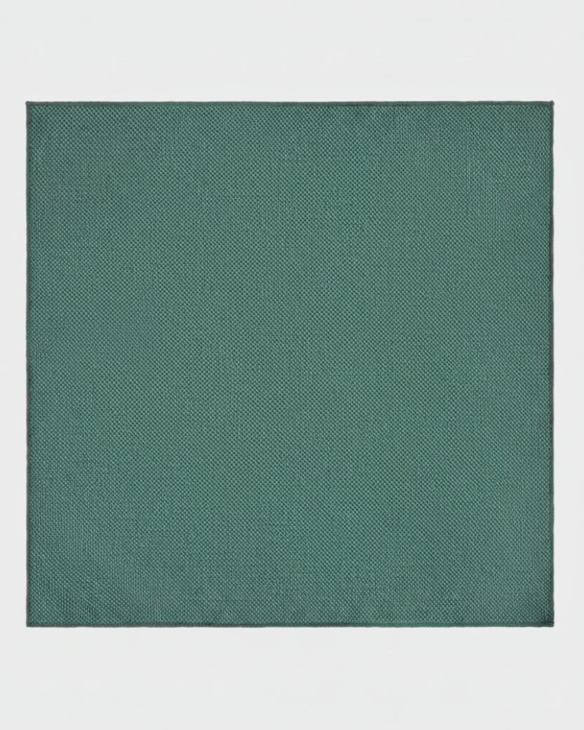 Solid green colour hank on a white background