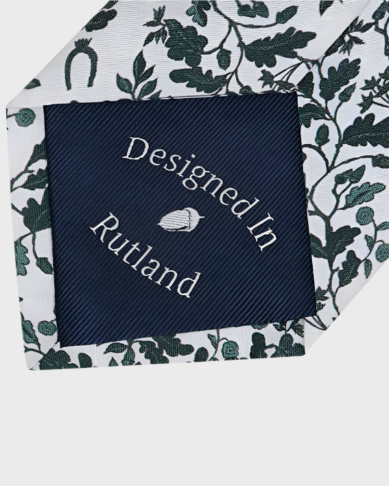 Navy lining with 'Designed In Rutland' text