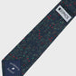 Navy tie with pattern and 'SOPHOS' label on a light gray background