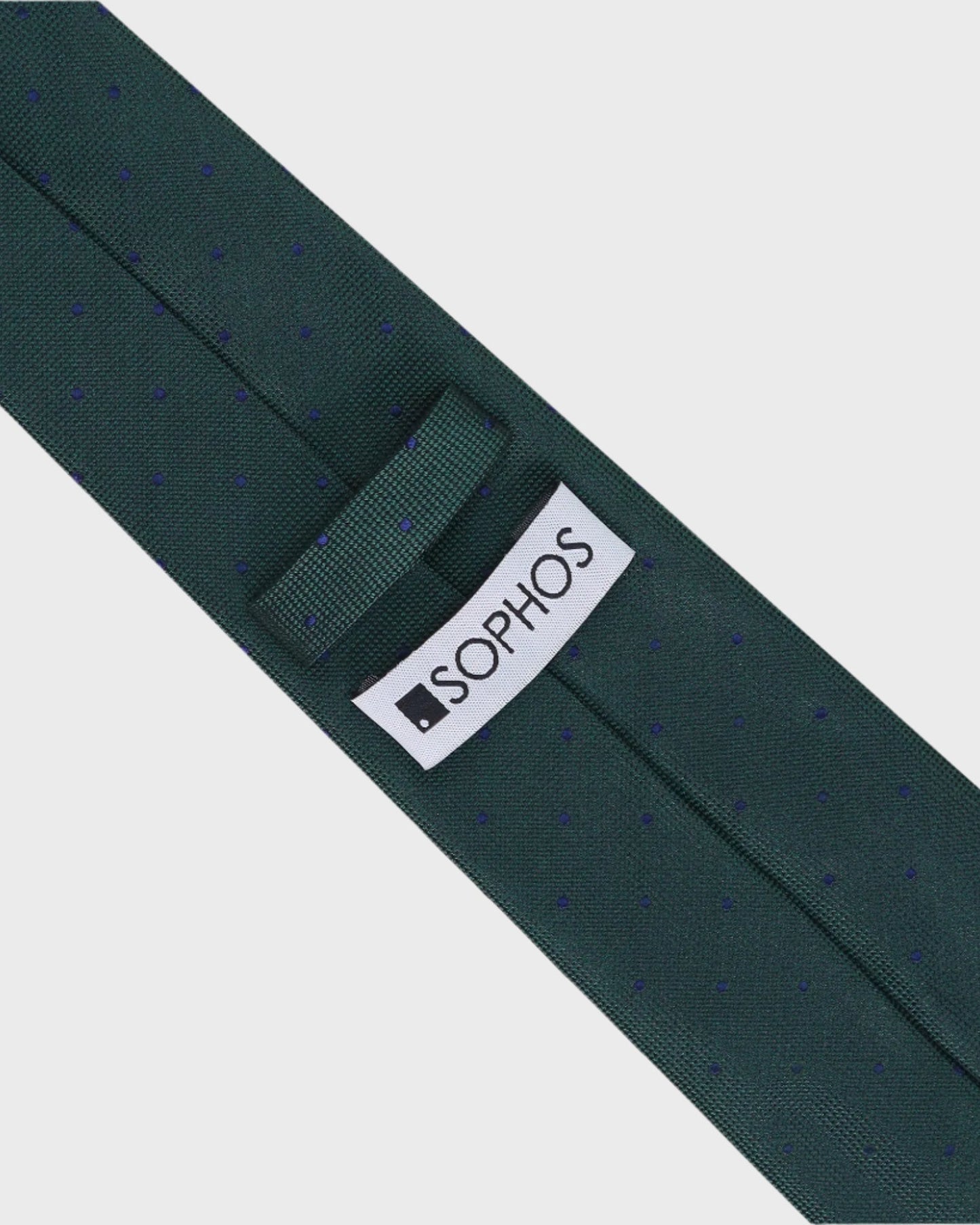 Green strap with a Sophos logo on a light gray background