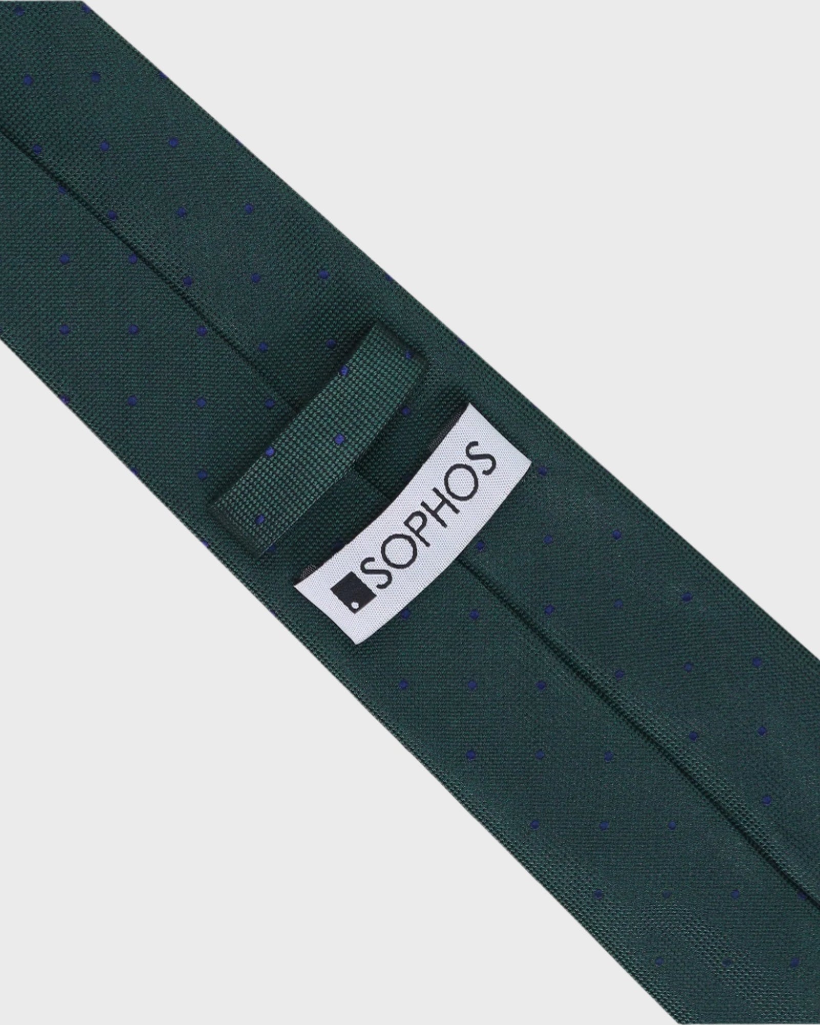 Green strap with a Sophos logo on a light gray background