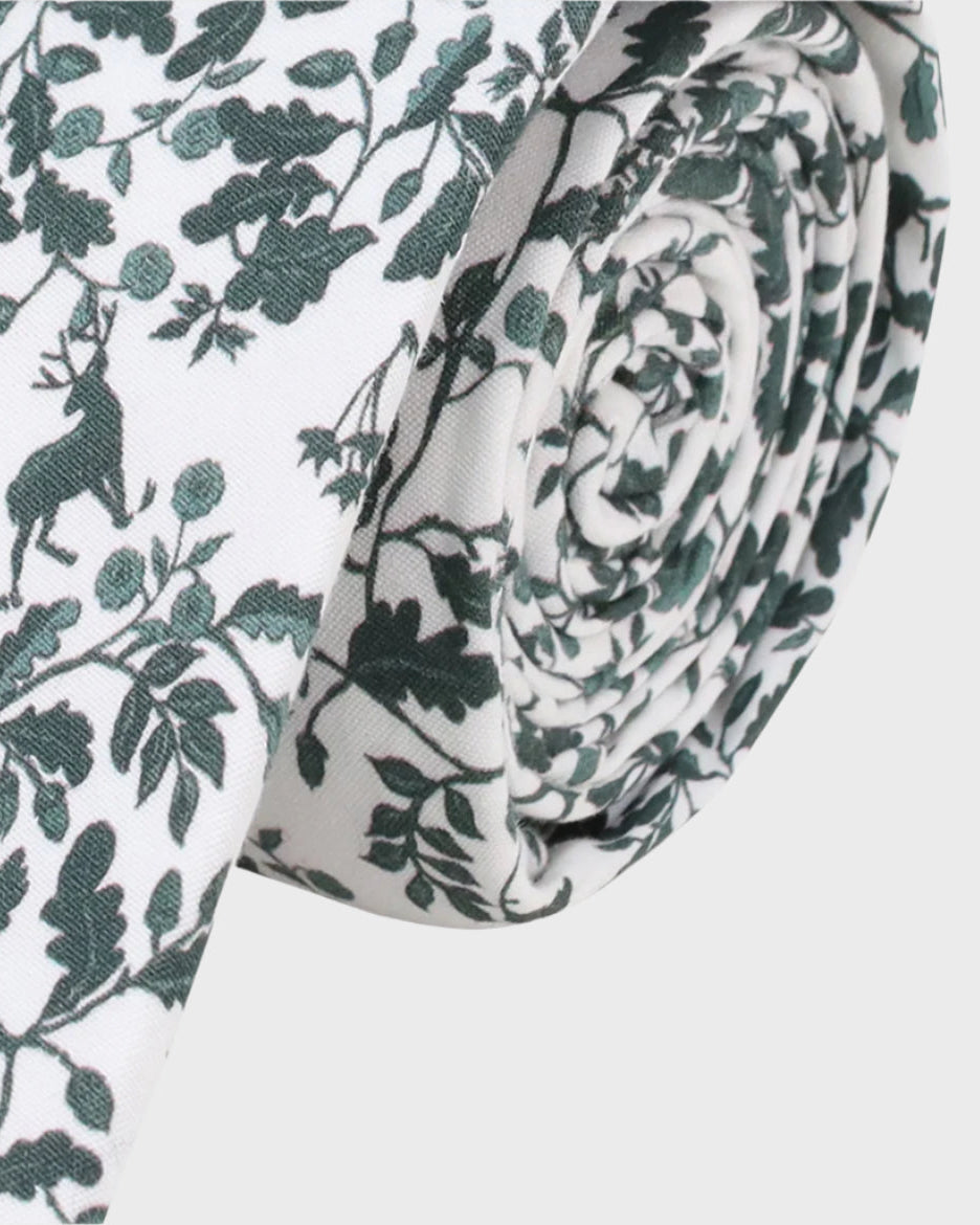 Patterned tie on a white background