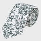 Patterned tie on a light gray background