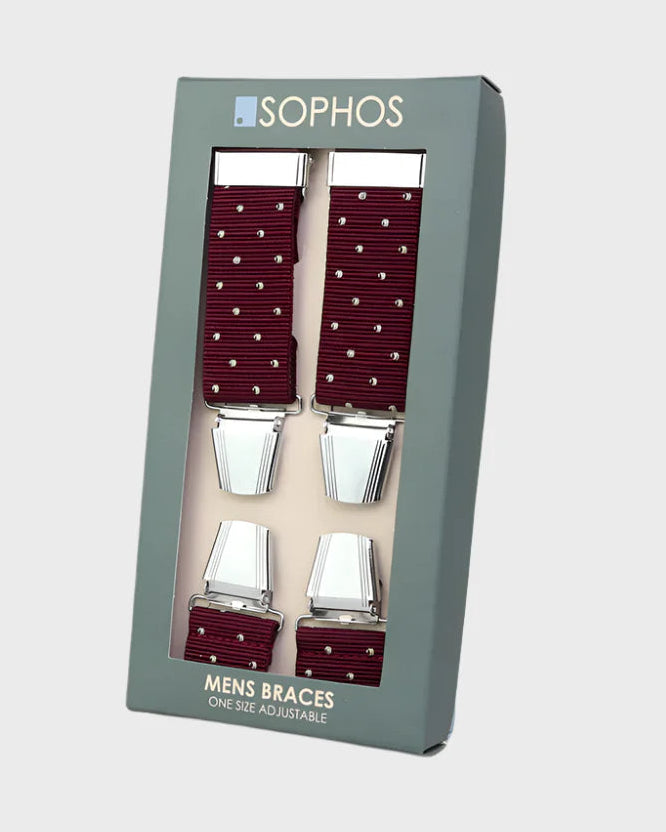 Braces in packaging with 'Sophos' branding on a light gray background