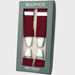 Box of men's braces with visible brand name on a light gray background