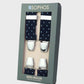 Packaged men's braces with Sophos branding on a light gray background