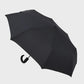 Black umbrella on a light gray background