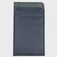 Navy and green cardholder on a light gray background