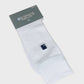 White sock with a small logo on a light gray background, featuring the brand 'Sophos'.
